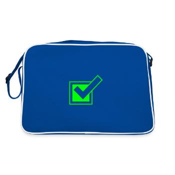 Tick Icône de coche - Sac Retro - bleu/blanc - Dos