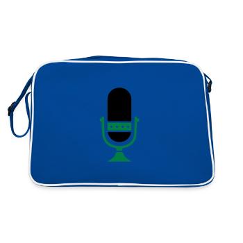 Microphone Podcast - Retro Bag - blue/white - Back