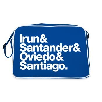 Camino de Santiago del Norte | Chemin de Saint-Jacques | Typo - Sac Retro - bleu/blanc - Dos
