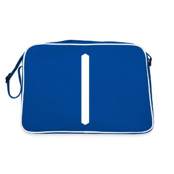 Rune: Isaz ᛁ (i), Quantum Runes Futhark 0 © - Sac Retro - bleu/blanc - Dos