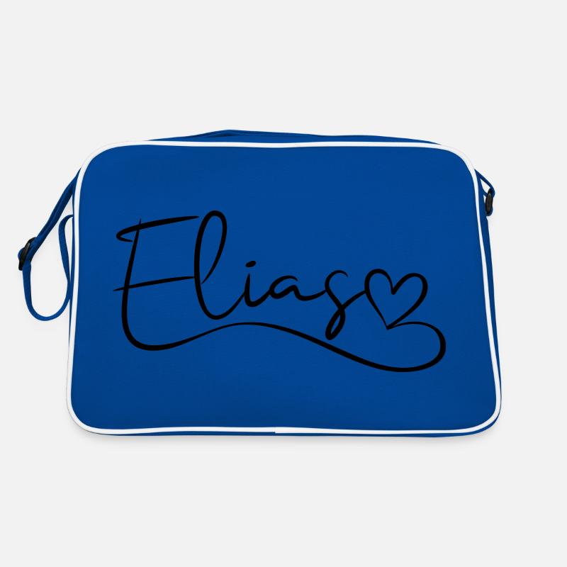 Elias Nom Prénom Coeur Décor Sac Retro