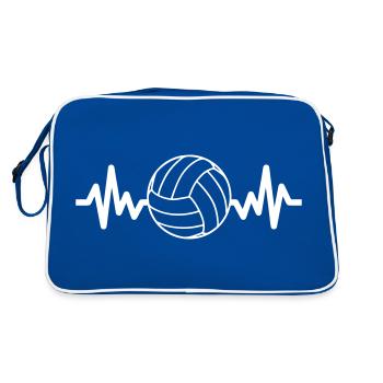 Volleyball is life - Retro Tasche - Blau/Weiß - Hinten