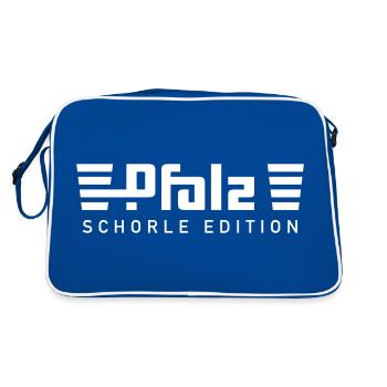 Pfalz Schorle Editon mit Dubbegläsern - Retro Tasche - Blau/Weiß - Hinten