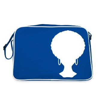 Coiffure Afro Look - Sac Retro - bleu/blanc - Dos