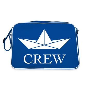 Crew (Crew Complement Paper Boat Paper Ship, Navy) - Retro Bag - blue/white - Back