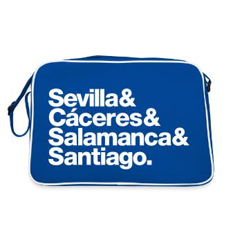 Camino Santiago Via de la Plata | Chemin de Saint-Jacques | Typo - Sac Retro - bleu/blanc - Dos
