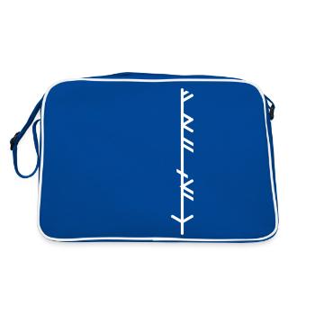 Franke(n) "Frankaz" germ. Stamm, Bind rune, Staff - Retro Bag - blue/white - Back
