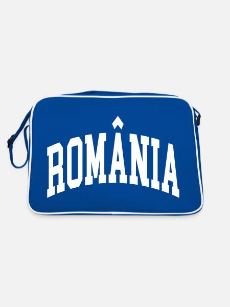 Roumanie - Sac Retro - bleu/blanc - Dos