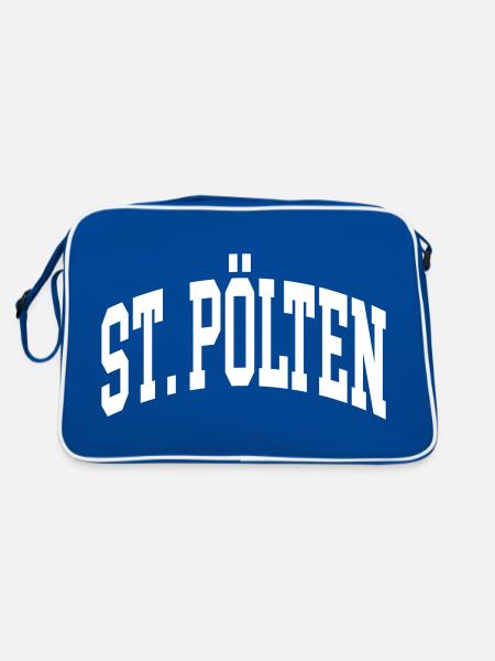 St. Pölten - Retro Tasche - Blau/Weiß - Hinten