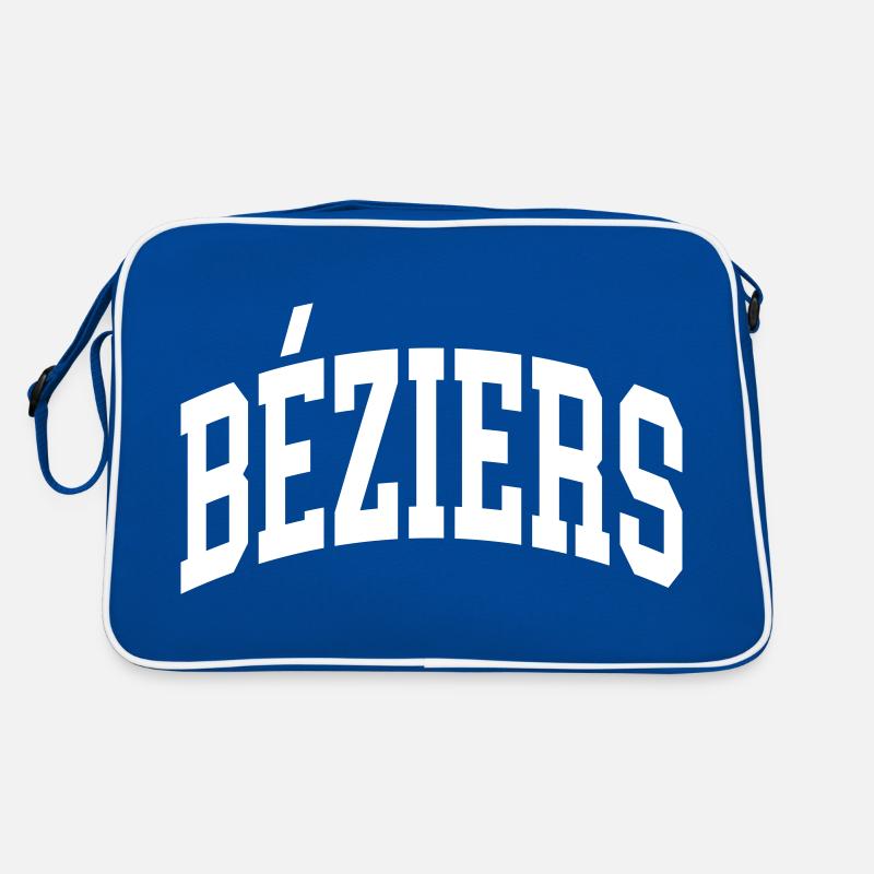 Béziers - Sac Retro - bleu/blanc