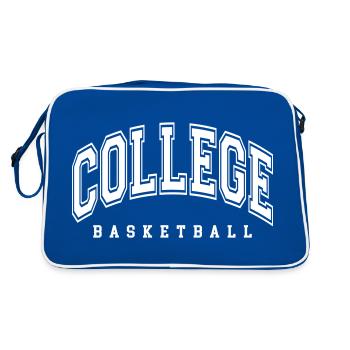 College Basketball - Retro Tasche - Blau/Weiß - Hinten