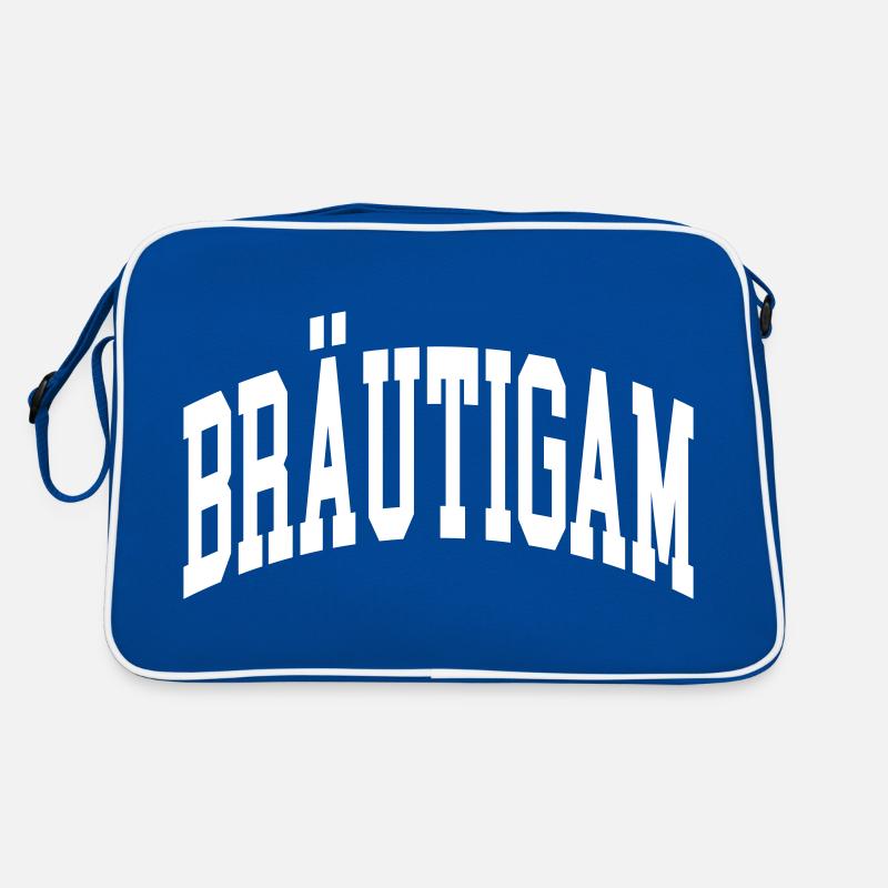 Bräutigam - Retro Tasche - Blau/Weiß