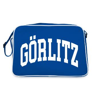 Görlitz - Retro Tasche - Blau/Weiß - Hinten
