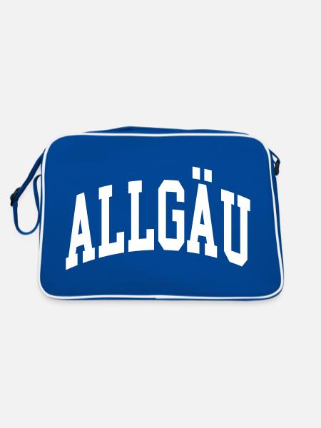 Allgäu - Sac Retro - bleu/blanc - Dos