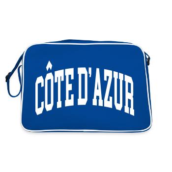 Côte d’Azur - Retro Tasche - Blau/Weiß - Hinten
