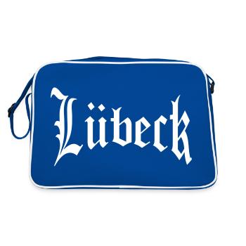 Lübeck - Sac Retro - bleu/blanc - Dos