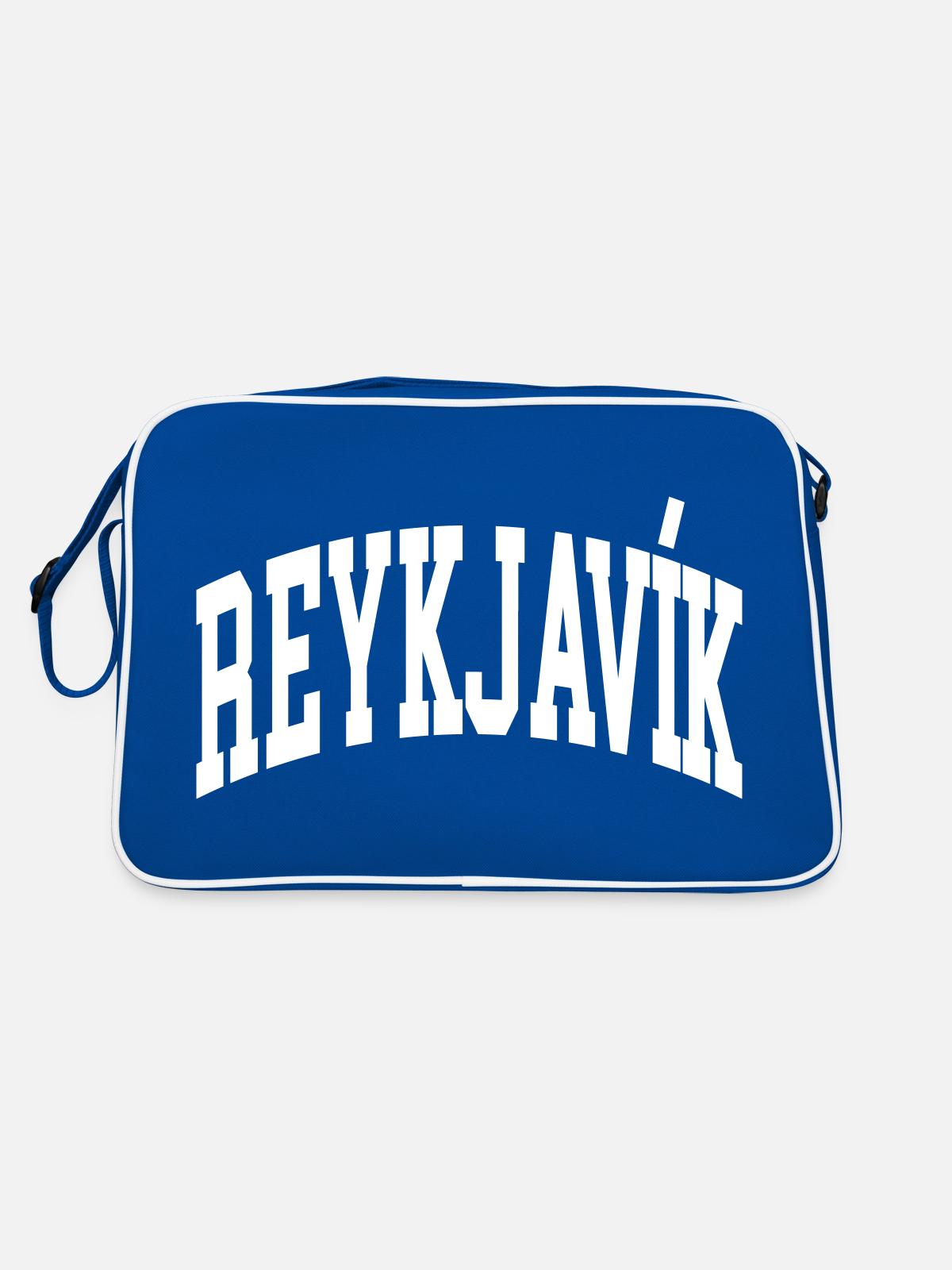Reykjavik - Retro Bag - blue/white - Back