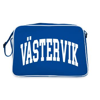 Västervik - Sac Retro - bleu/blanc - Dos