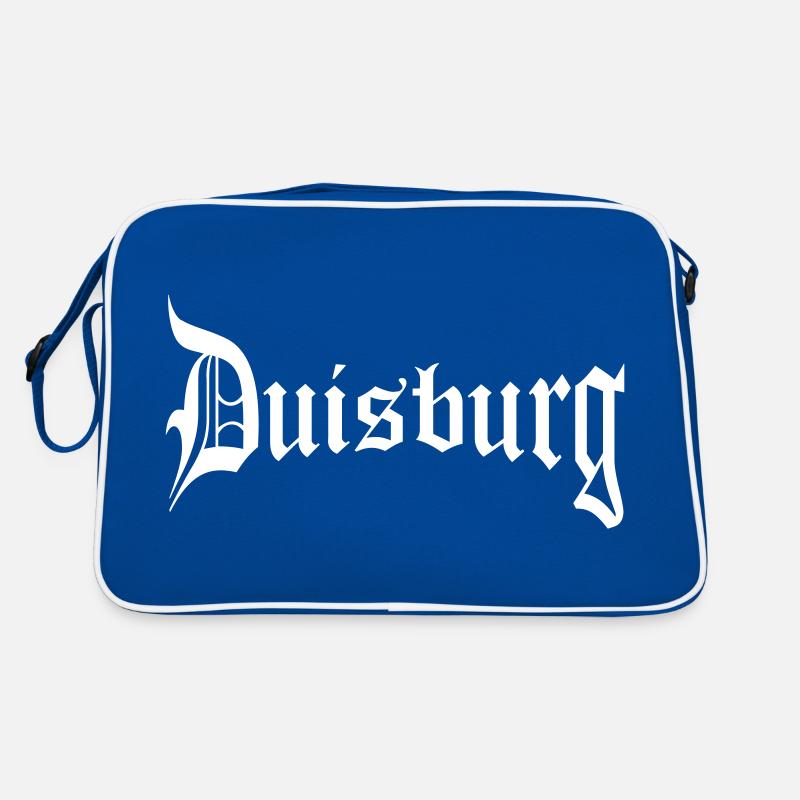 Duisburg - Retro Tasche - Blau/Weiß