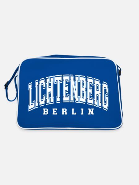 Lichtenberg - Retro Tasche - Blau/Weiß - Hinten