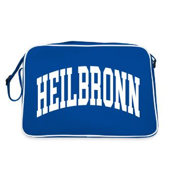 Heilbronn - Retro Tasche - Blau/Weiß - Hinten