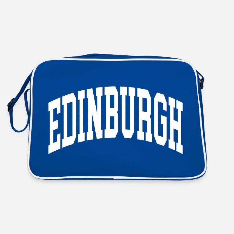 Edinburgh - Retro Tasche - Blau/Weiß