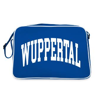Wuppertal - Retro Tasche - Blau/Weiß - Hinten