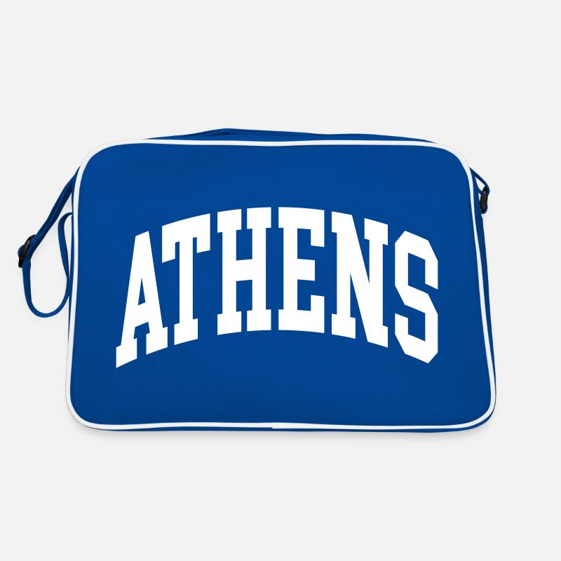 Athen - Retro Tasche - Blau/Weiß