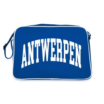 Antwerpen - Retro Tasche - Blau/Weiß - Hinten