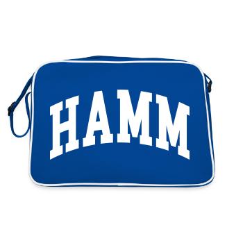 Hamm - Sac Retro - bleu/blanc - Dos