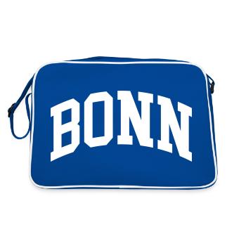 Bonn - Retro Tasche - Blau/Weiß - Hinten