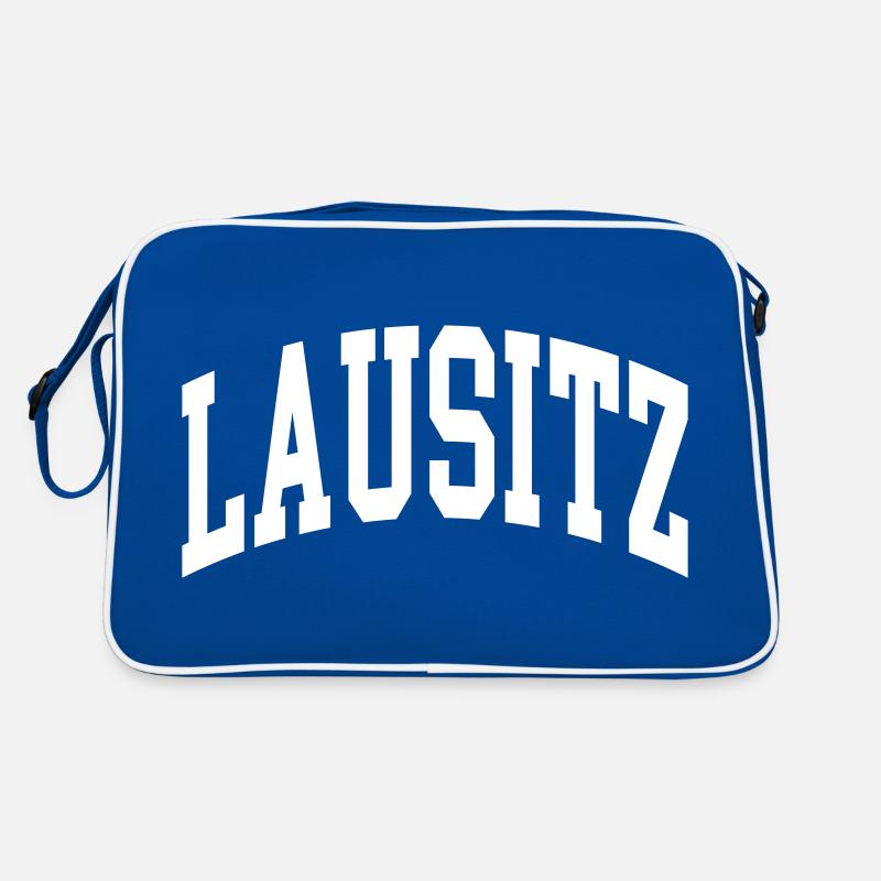 Lausitz - Retro Tasche - Blau/Weiß