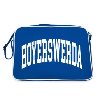 Hoyerswerda - Retro Tasche - Blau/Weiß - Hinten