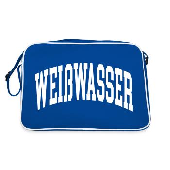 Weißwasser - Retro Tasche - Blau/Weiß - Hinten