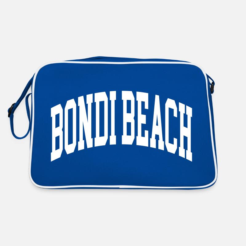 Bondi Beach - Retro Tasche - Blau/Weiß