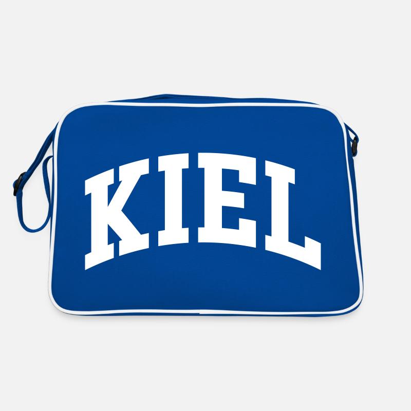 Kiel - Retro Tasche - Blau/Weiß