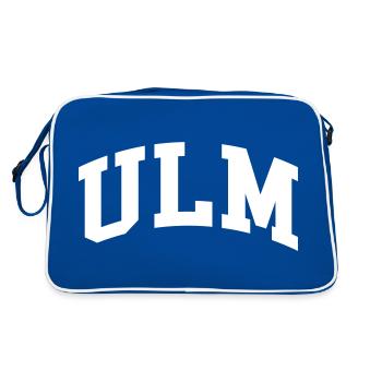 Ulm - Retro Tasche - Blau/Weiß - Hinten
