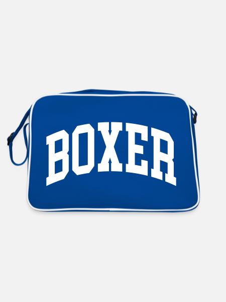 Boxer - Retro Tasche - Blau/Weiß