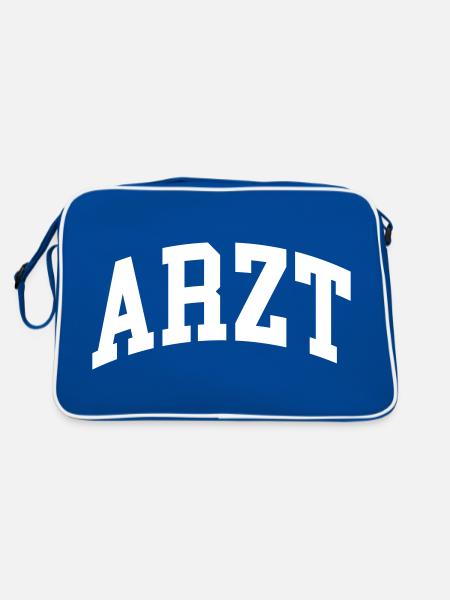 Arzt - Retro Tasche - Blau/Weiß