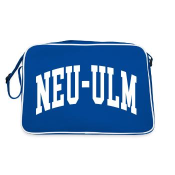 Neu-Ulm - Retro Tasche - Blau/Weiß - Hinten