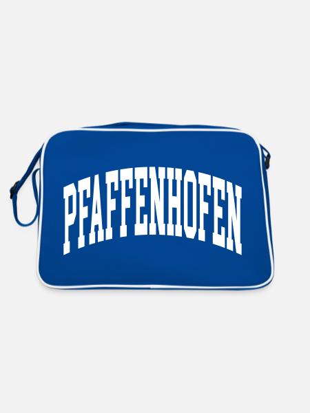 Pfaffenhofen - Retro Tasche - Blau/Weiß - Hinten