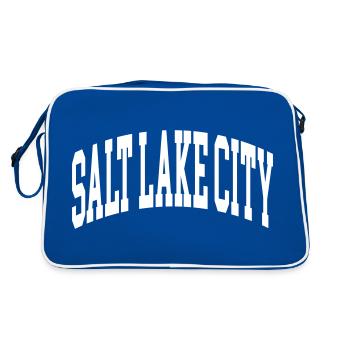 Salt Lake City - Retro Tasche - Blau/Weiß - Hinten