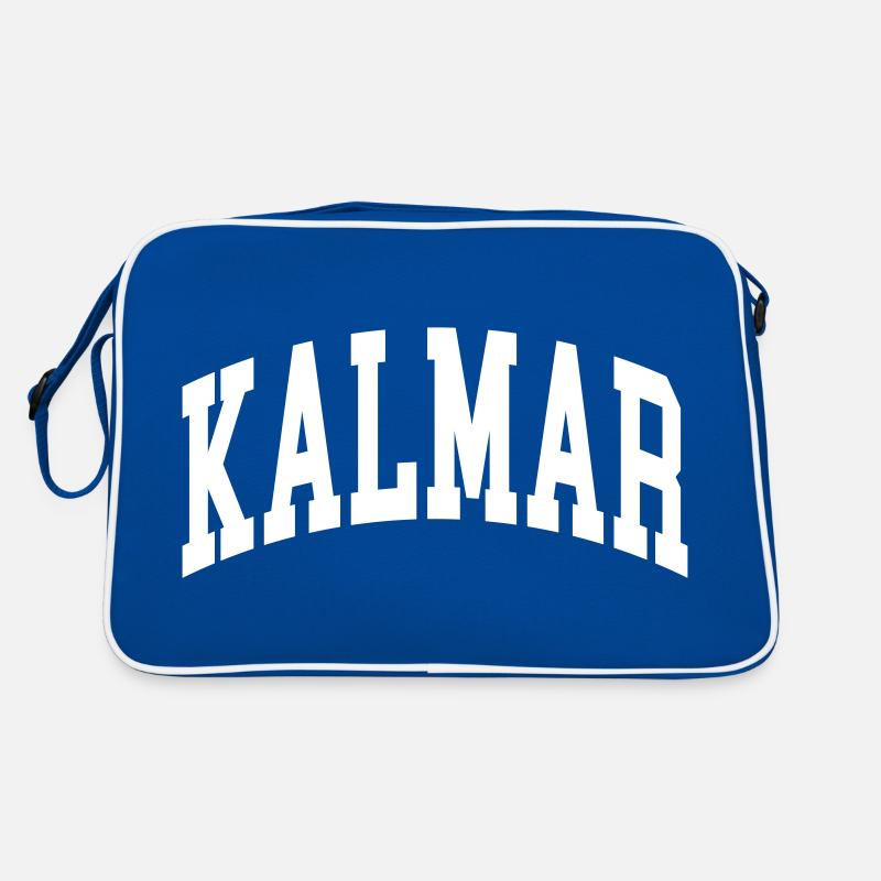 Kalmar - Retro Tasche - Blau/Weiß