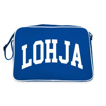 Lohja - Retro Tasche - Blau/Weiß - Hinten