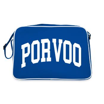 Porvoo - Retro Tasche - Blau/Weiß - Hinten