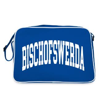 Bischofswerda - Retro Tasche - Blau/Weiß - Hinten