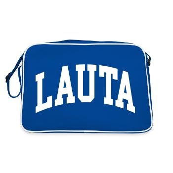 Lauta - Retro Tasche - Blau/Weiß - Hinten