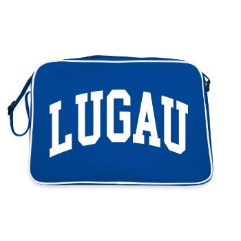 Lugau - Sac Retro - bleu/blanc - Dos