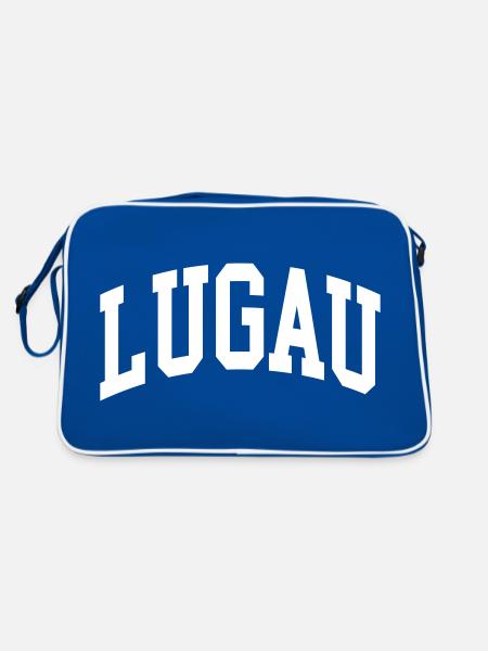 Lugau - Retro Bag - blue/white - Back