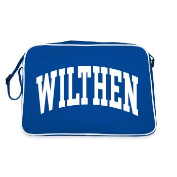 Wilthen - Retro Tasche - Blau/Weiß - Hinten